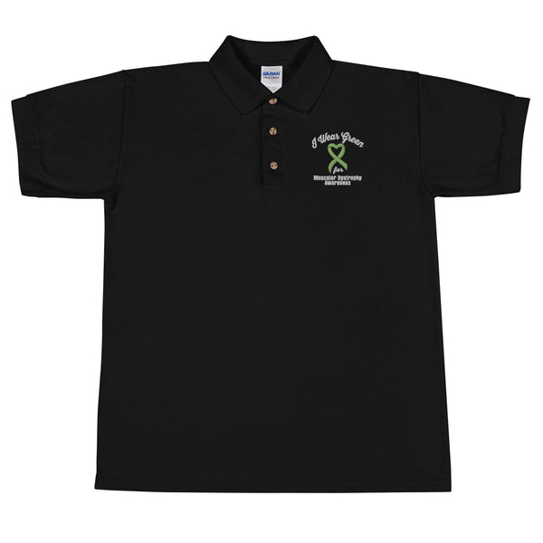 I Wear Green for Muscular Dystrophy Awareness Polo Shirt