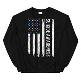 Suicide Awareness USA Flag Sweatshirt