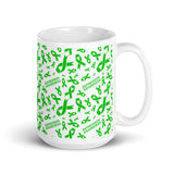 Depression Awareness Ribbon Pattern Mug