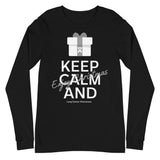 Lung Cancer Awareness Keep Calm and Enjoy Christmas Long Sleeve T-Shirt