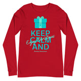 Anxiety Awareness Keep Calm and Enjoy Christmas Long Sleeve T-Shirt