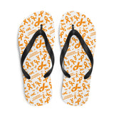 Leukemia Awareness Ribbon Pattern Flip-Flops