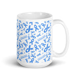 Stomach Cancer Awareness Ribbon Pattern Mug