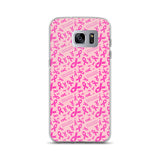 Breast Cancer Awareness Ribbon Pattern Samsung Phone Case