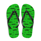 Depression Awareness Be Kind Pattern Flip-Flops - The Awareness Store