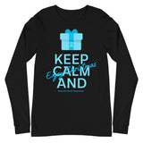 Stomach Cancer Awareness Keep Calm and Enjoy Christmas Long Sleeve T-Shirt