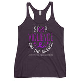 Domestic Violence Awareness End The Silence Women's Racerback Tank Top