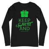 Lymphoma Awareness Keep Calm and Enjoy Christmas Long Sleeve T-Shirt - The Awareness Store