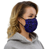 Colon Cancer Awareness Ribbon Pattern Premium Face Mask