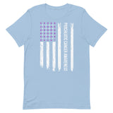 Pancreatic Cancer Awareness USA Flag Unisex T-Shirt - The Awareness Store