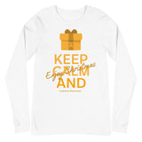 Leukemia Awareness Keep Calm and Enjoy Christmas Long Sleeve T-Shirt