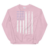 Stomach Cancer Awareness USA Flag Sweatshirt