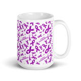 Lupus Awareness Ribbon Pattern Mug