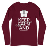 Lung Cancer Awareness Keep Calm and Enjoy Christmas Long Sleeve T-Shirt