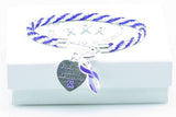 Pancreatic Cancer Heart Charm Bracelet