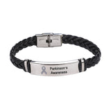 Parkinson's Leather Awareness Bracelet