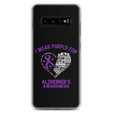 Alzheimer's Awareness I Wear Purple Samsung Phone Case