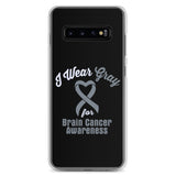 Brain Cancer Awareness I Wear Gray Samsung Phone Case