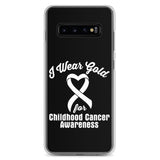 Childhood Cancer Awareness I Wear Gold Samsung Phone Case