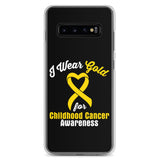 Childhood Cancer Awareness I Wear Gold Samsung Phone Case