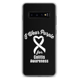 Crohn's Awareness I Wear Purple Samsung Phone Case - The Awareness Store