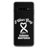Diabetes Awareness I Wear Gray Samsung Phone Case - The Awareness Store