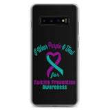 Suicide Awareness I Wear Purple & Teal Samsung Phone Case - The Awareness Store