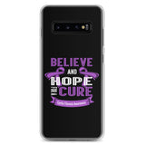 Cystic Fibrosis Awareness Believe & Hope for a Cure Samsung Phone Case - The Awareness Store