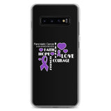 Pancreatic Cancer Awareness Faith, Hope, Courage Samsung Phone Case