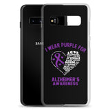 Alzheimer's Awareness I Wear Purple Samsung Phone Case