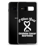 Childhood Cancer Awareness I Wear Gold Samsung Phone Case