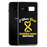 Childhood Cancer Awareness I Wear Gold Samsung Phone Case