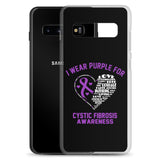 Cystic Fibrosis Awareness I Wear Purple Samsung Phone Case - The Awareness Store