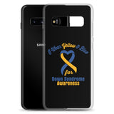 Down Syndrome Awareness I Wear Yellow & Blue Samsung Phone Case