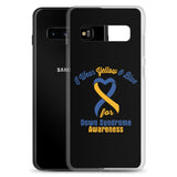 Down Syndrome Awareness I Wear Yellow & Blue Samsung Phone Case - The Awareness Store