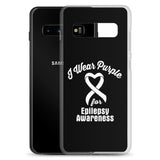 Epilepsy Awareness I Wear Purple Samsung Phone Case - The Awareness Store
