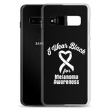 Melanoma Awareness I Wear Black Samsung Phone Case - The Awareness Store
