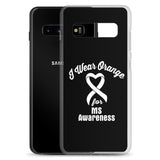 Multiple Sclerosis Awareness I Wear Orange Samsung Phone Case - The Awareness Store