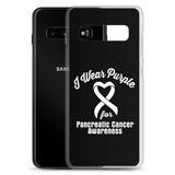Pancreatic Cancer Awareness I Wear Purple Samsung Phone Case - The Awareness Store