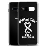 PCOS Awareness I Wear Teal Samsung Phone Case - The Awareness Store