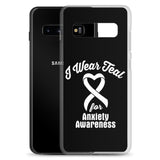 Anxiety Awareness I Wear Teal Samsung Phone Case