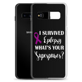 Epilepsy Awareness I Survived, What's Your Superpower? Samsung Phone Case - The Awareness Store