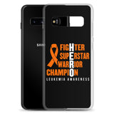 Leukemia Awareness Fighter, Superstar, Warrior, Champion, Hero Samsung Phone Case