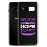 Alzheimer's Awareness Believe & Hope for a Cure Samsung Phone Case - The Awareness Store