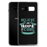 Ovarian Cancer Awareness Believe & Hope for a Cure Samsung Phone Case - The Awareness Store
