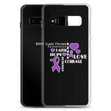 Cystic Fibrosis Awareness Faith, Hope, Courage Samsung Phone Case