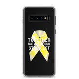 Childhood Cancer Awareness Together We Are at Our Strongest Samsung Phone Case - The Awareness Store