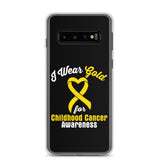 Childhood Cancer Awareness I Wear Gold Samsung Phone Case