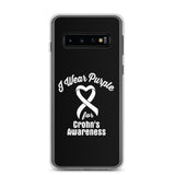 Crohn's Awareness I Wear Purple Samsung Phone Case - The Awareness Store