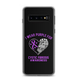 Cystic Fibrosis Awareness I Wear Purple Samsung Phone Case - The Awareness Store